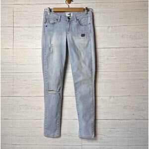Paige Jeans Womens Size 27 Verdugo Ankle Light Wash Distressed Patches Cotton